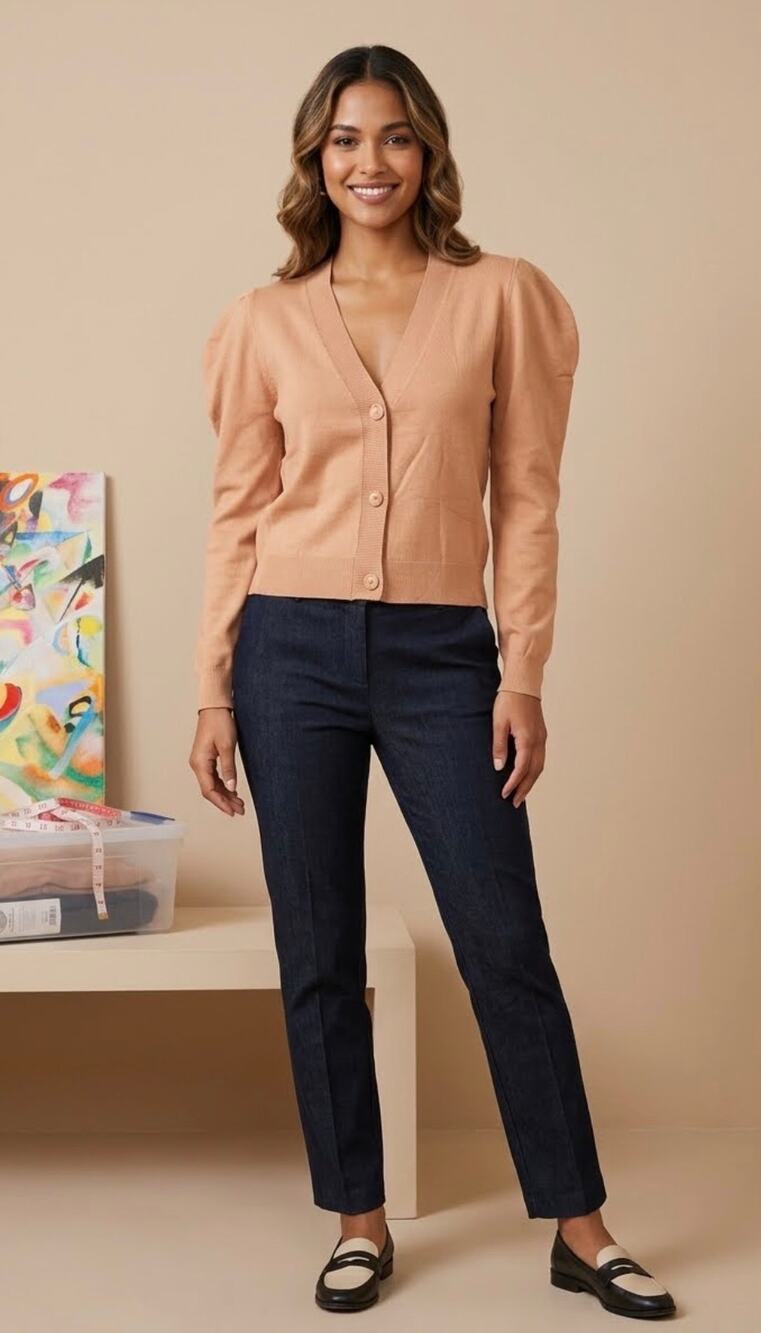 Promesa USA - Puff Sleeve Cardigan - Large